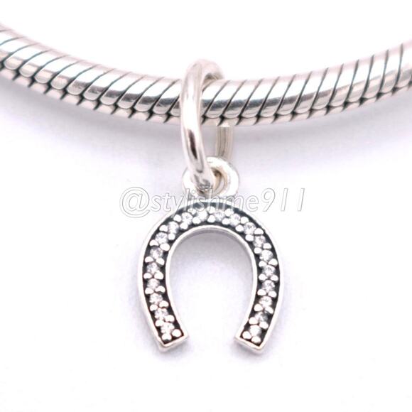 Authentic Pandora Symbol of Luck Dangle - 791306CZ - Picture 1 of 9